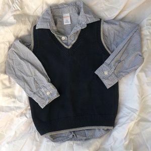 Gymboree Matching Button Down with Sweater Vest Set (Kids)